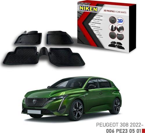 Peugeot 308 -2022 için Uyumlu 3D Paspas