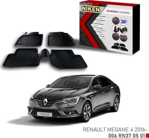 Renault Megane 4 için Uyumlu -2016 3D Paspas