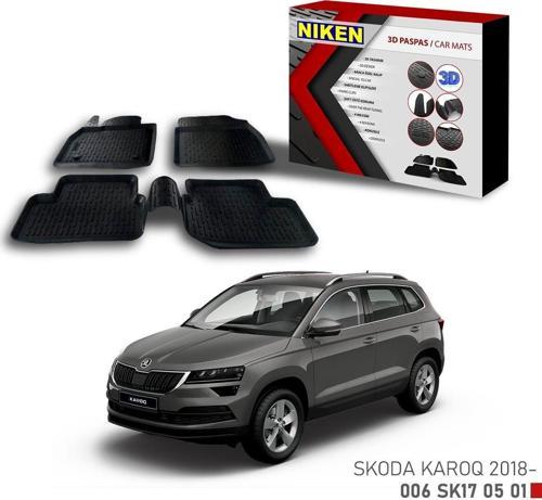 Skoda Karoq -2018 için Uyumlu 3D Paspas