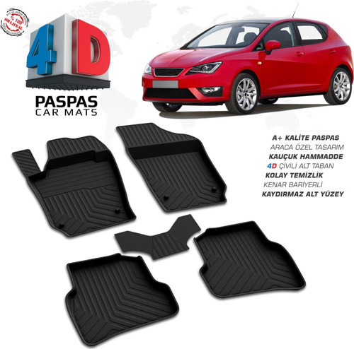 Seat Ibiza 4D Araca Özel Havuzlu Kauçuk Paspas 2009-2017