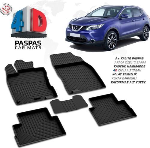 Nissan Qashqai 2 4D Araca Özel Havuzlu Kauçuk Paspas 2014-2021