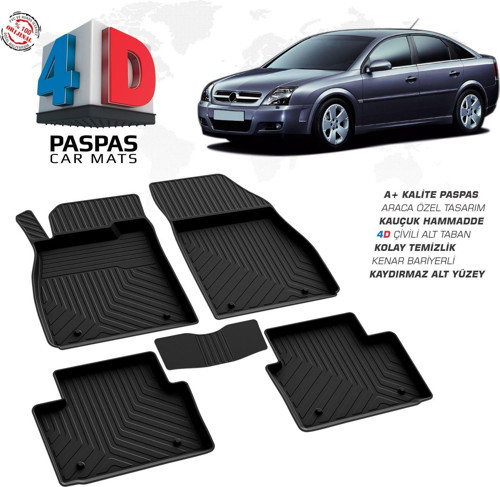 Opel Vectra C 4D Araca Özel Havuzlu Kauçuk Paspas 2004 ve Üzeri