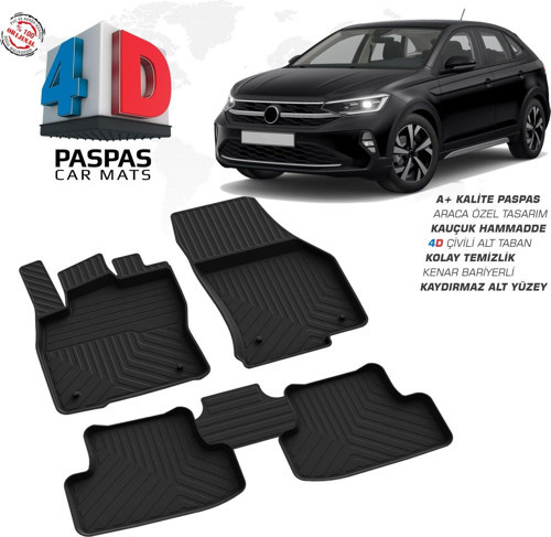 VW Taigo 4D Araca Özel Havuzlu Kauçuk Paspas 2021 Üzeri