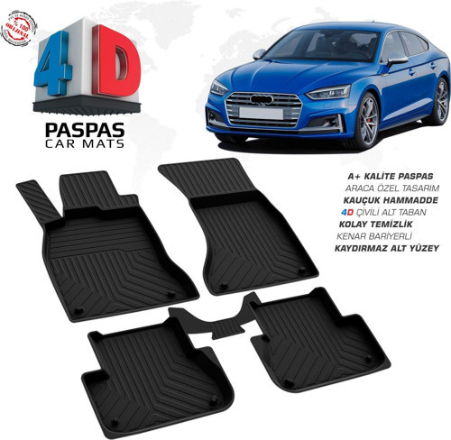 Audi A5 4D Araca Özel Havuzlu Kauçuk Paspas 2017 ve Üzeri