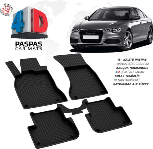 Audi A6 4D Araca Özel Havuzlu Kauçuk Paspas 2011-2018