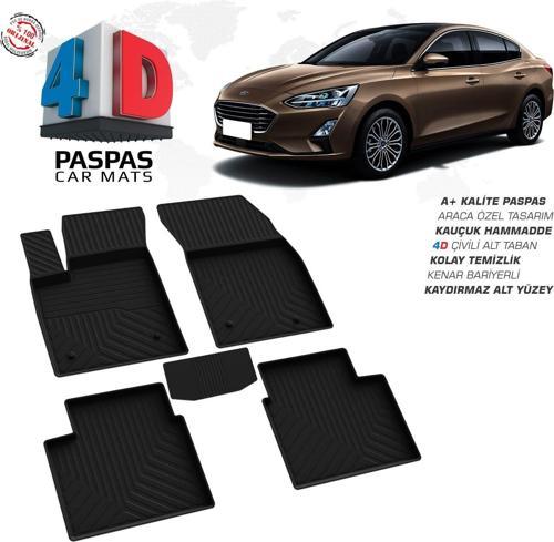 Ford Focus 4 SD 4D Araca Özel Havuzlu Kauçuk Paspas 2018 ve Üzeri