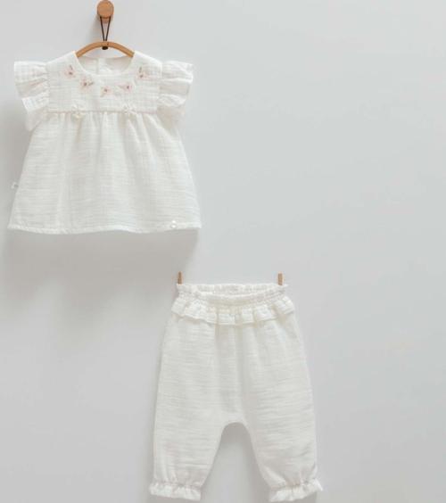 2'li Bebek Takımı TKK1663 Ekru