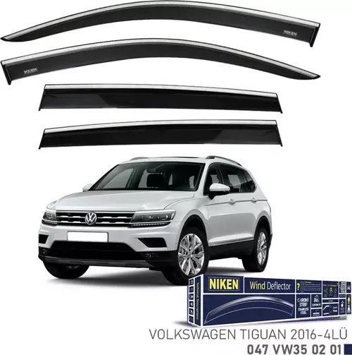 Niken Volkswagen Uyumlu Tiguan 2016-2020 Kromlu Cam Rüzgarlığı 4'L
