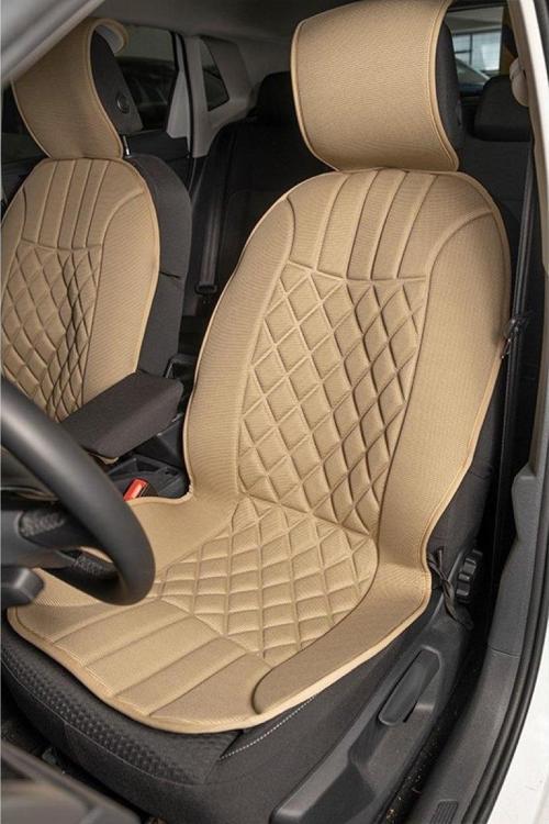 Skoda Kodiaq Lüx Oto Koltuk Minderi Ön 2'li Set Elegance Serisi BEJ