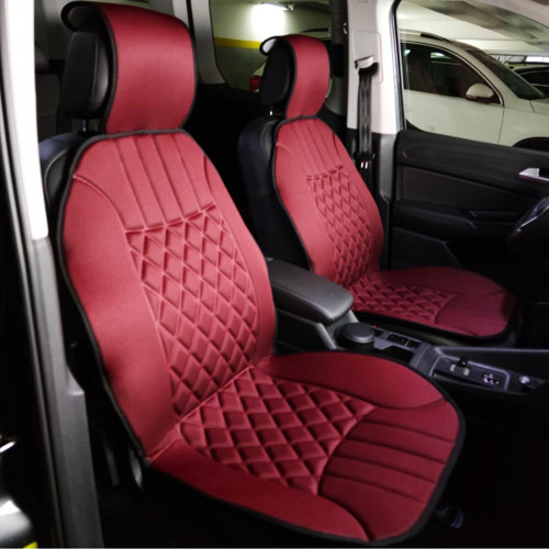 Seat Toledo Lüx Oto Koltuk Minderi Ön 2'li Set Elegance Serisi BORDO SİYAH