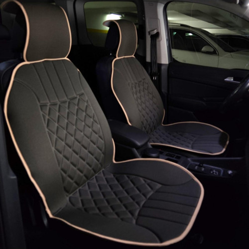 Mazda Lantis Lüx Oto Koltuk Minderi Ön 2'li Set Elegance Serisi KOYU BEJ
