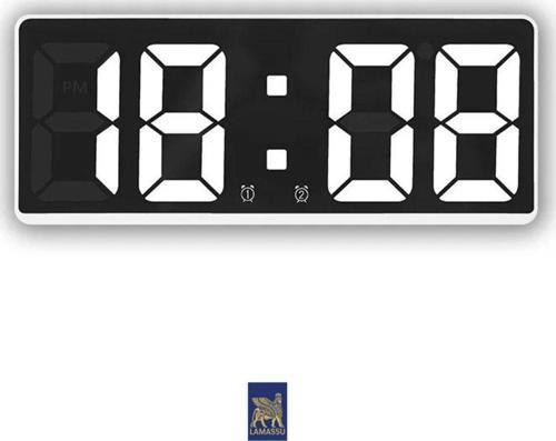 Led Dijital Masa Saati Kasa Beyaz