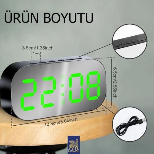 Saat Masa Saat Yeşil Oval