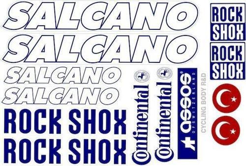 Salcano Bisiklet Sticker Etiket Seti Mavi A4
