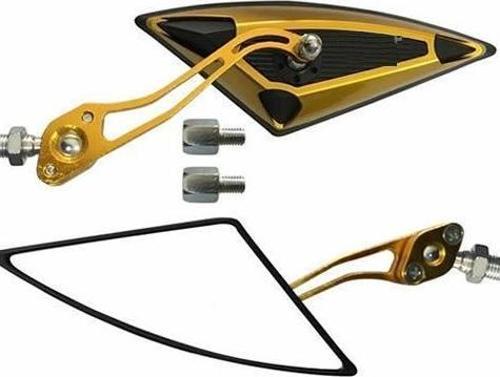 Üniversal Gold Siyah Üçgen Motosiklet Aynası