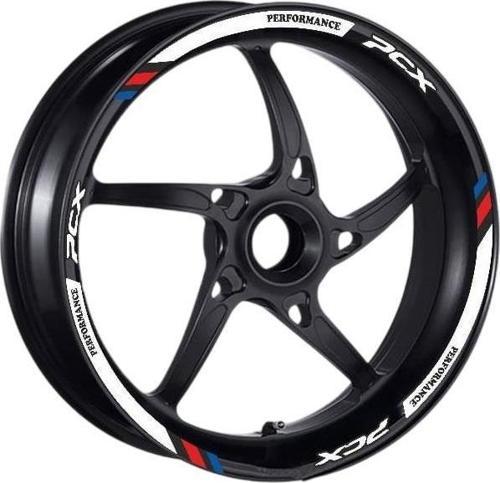 M Power Honda PCX Jant Şeridi 1 Set Beyaz