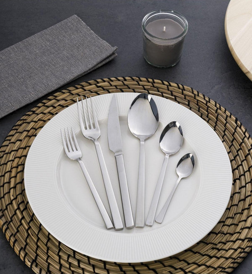 Lotus Sade 72 Parça 12 Kişilik Çatal Kaşık Bıçak Takımı ( 18/10 - 4 mm. )