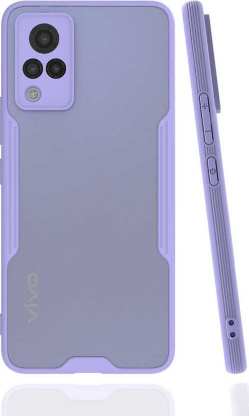 Vivo V21 Kılıf Zore Parfe Kenarları Pastel Renk Silikon Kılıf