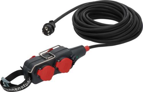 Brennenstuhl Profesyonel Powerblock Serisi IP54 Lisanslı Asma Aparatlı 4 Soketli 15 Metre Kablolu Seyyar Uzatma Priz H07