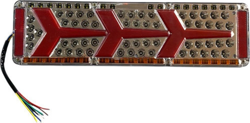 Stop Lambası Full Ledli Tır Kamyon Dorse 12-24v -Beyaz Kayar Sinyalli (2 Adet)