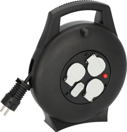 Brennenstuhl Vario Line 2 USB IQ Hızlı Şarj Özellikli 3 Soketli Kaçak ve Ani Isınma Sigorta Şalterli 10 M. Makaralı Kabl