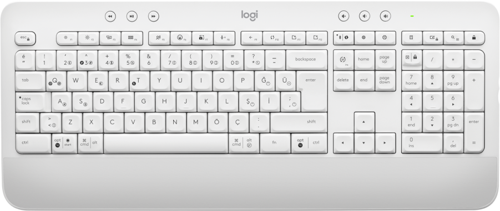 LOGITECH SIGNATURE K650, 920-010973, Beyaz, Bluetooth, Türkçe Q, Multimedya, Sıvı Temasına Dayanıklı, Klavye