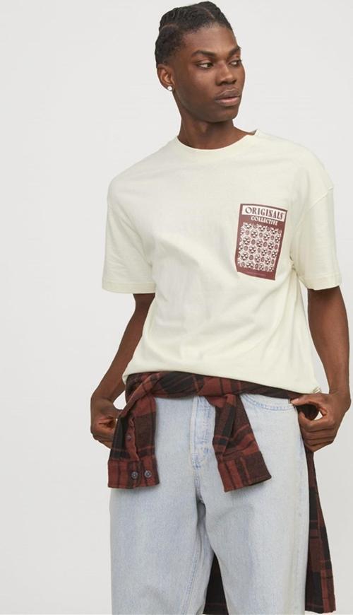 JORMYKONOS GEO FRONT TEE SS C.N LN12256328 KREM