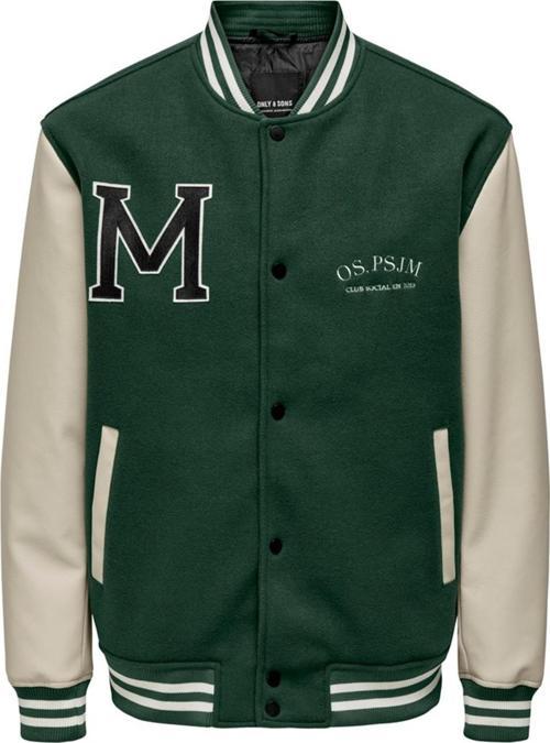 ONSJAY VARSITY 23 JACKET OTW YEŞİL
