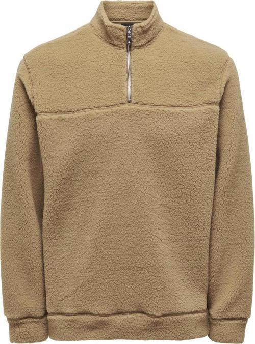 ONSREMY REG 1/4 ZIP SWT KAHVERENGİ