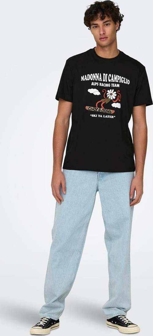 ONSLOGAN LIFE REG FUNNY SS TEE 22028178 SİYAH