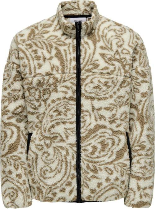 ONSBANKS RLX FULL ZIP HIGH NECK KREM 22031462