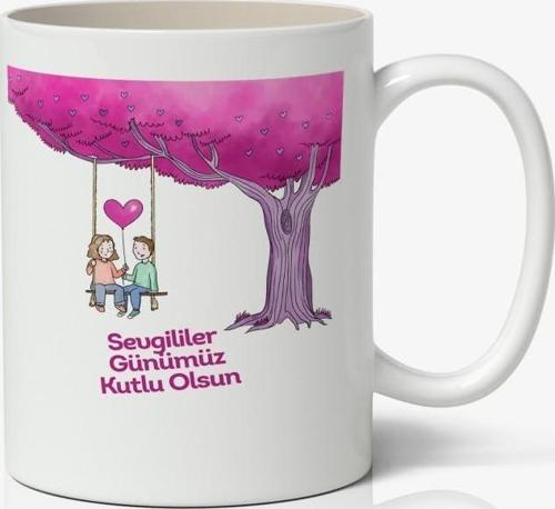 Sevgililer Günümüz Kutlu Olsun Baskılı Kupa Bardak Mod4