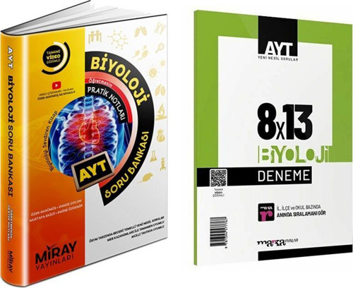 Miray Yayınları AYT Biyoloji ve Marka Deneme Seti 2 Kitap
