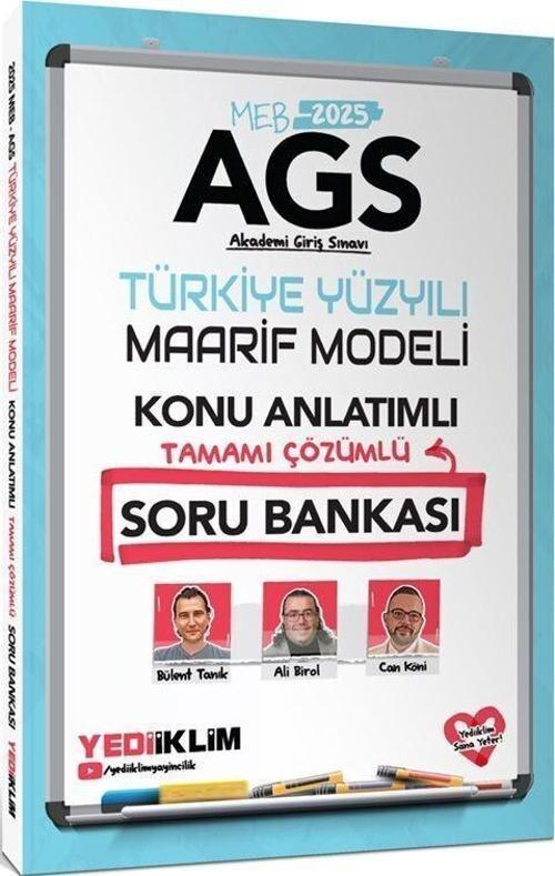 2025 MEB AGS Türkiye Yüzyılı Maarif Modeli Tamamı Çözümlü Konu Anlatımlı Soru Bankası Yediiklim