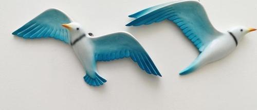 Dekoratif İkili Martı Çifti Duvar Süsü Kuş Ev Dekoru