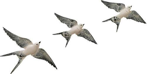 Dekoratif Üçlü Kırlangıç Duvar Süsü Üçlü Kuş Ev Dekoru