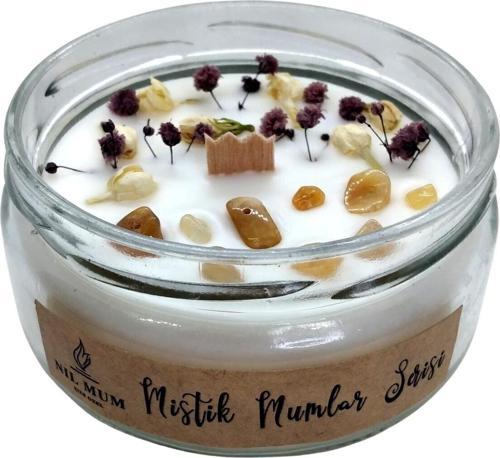 Akik Doğal Taşlı Soya Mum 300 Gr