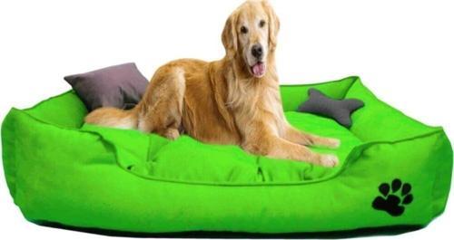Ultrasoft Büyük Irk Köpek Yatağı Yıkanabilir Yüksek Kaliteli Kumaş Pati Işlemeli