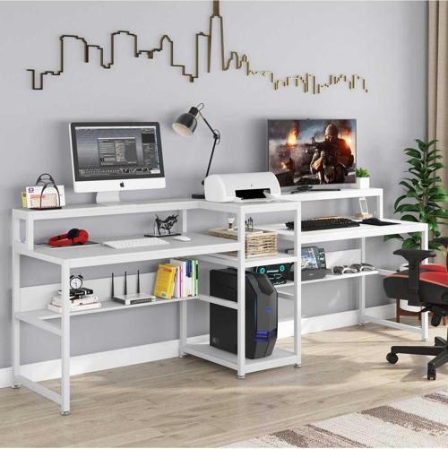 Tasarım Beyaz 2 Kişilik Çalışma Masası