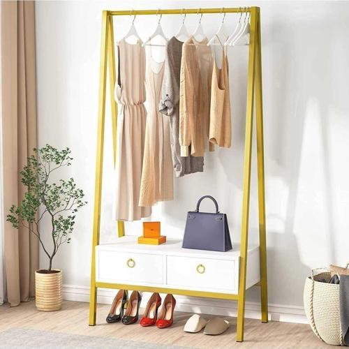 Tasarım Gold Açık Gardırop Kıyafet Askılığı