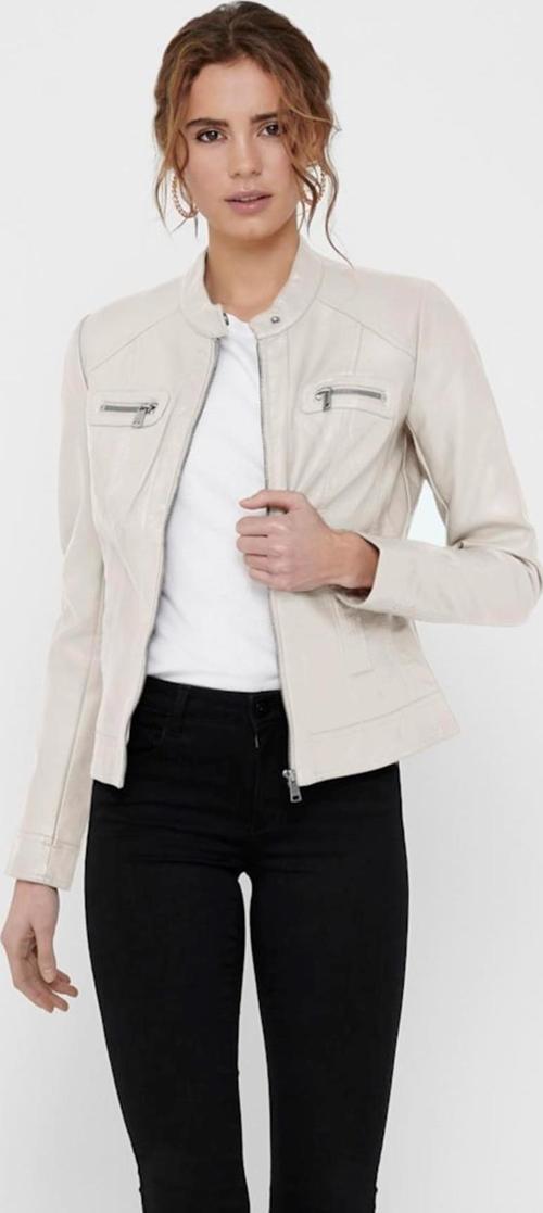 ONLBANDIT FAUX LEATHER BIKER OTW NOOS KREM 