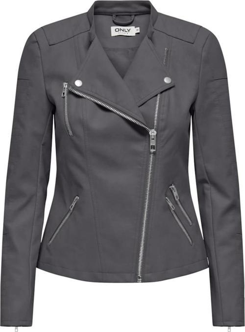ONLAVA FAUX LEATHER BIKER OTW NOOS ANTRASİT