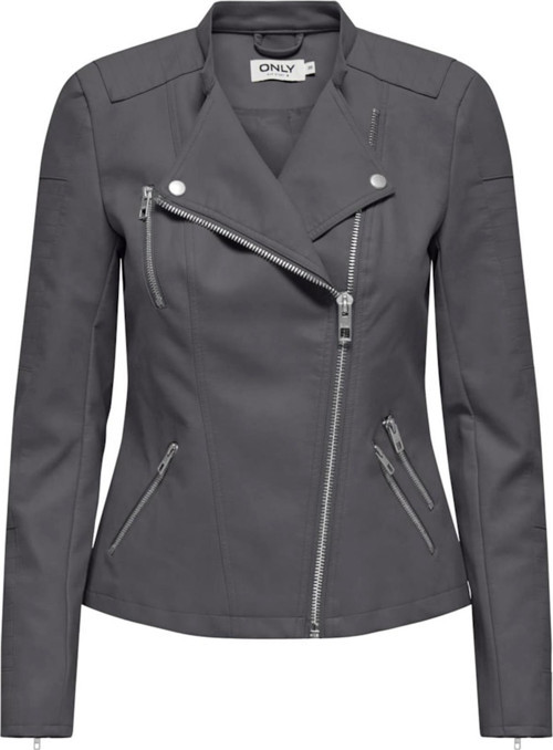 ONLAVA FAUX LEATHER BIKER OTW NOOS ANTRASİT