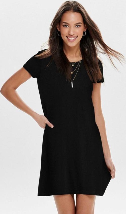 ONLBERA BACK LACE UP S/S DRESS JRS NOOS siyah