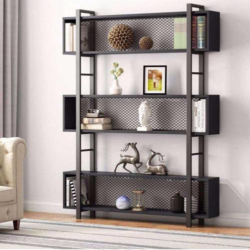 Tasarım Telli Modern Siyah Kitaplık