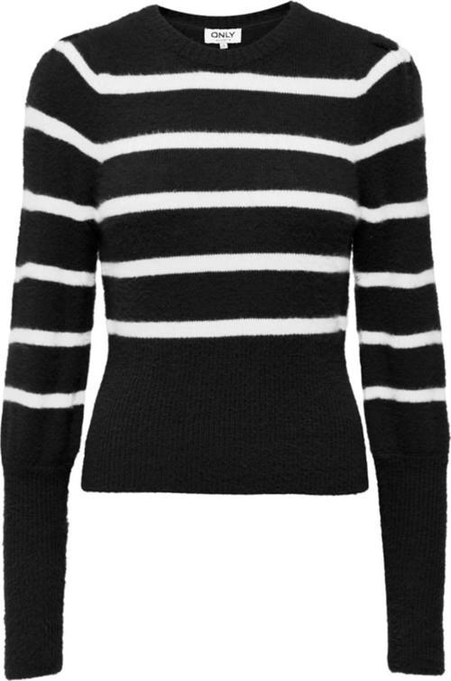 ONLPIUMO LS PUFF STRIPE O-NECK CC KNT SİYAH15324211