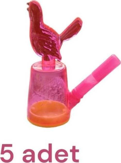 5 adet pembe sulu horoz düdük