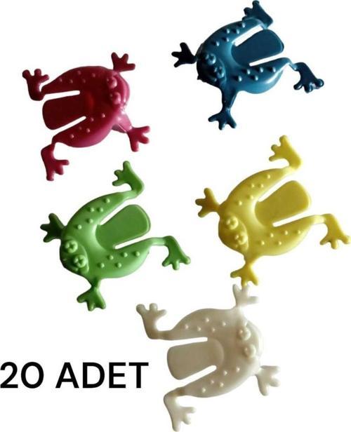 Plastik zıplayan kurbağa 20 adet