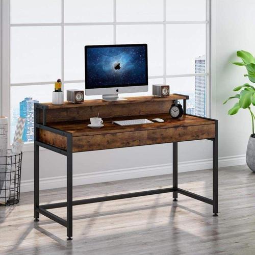 Tasarım Monitör Raflı Ergonomik Çalışma Masası
