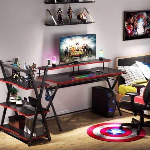 Tasarım Monitör Raflı Oyuncu Masası